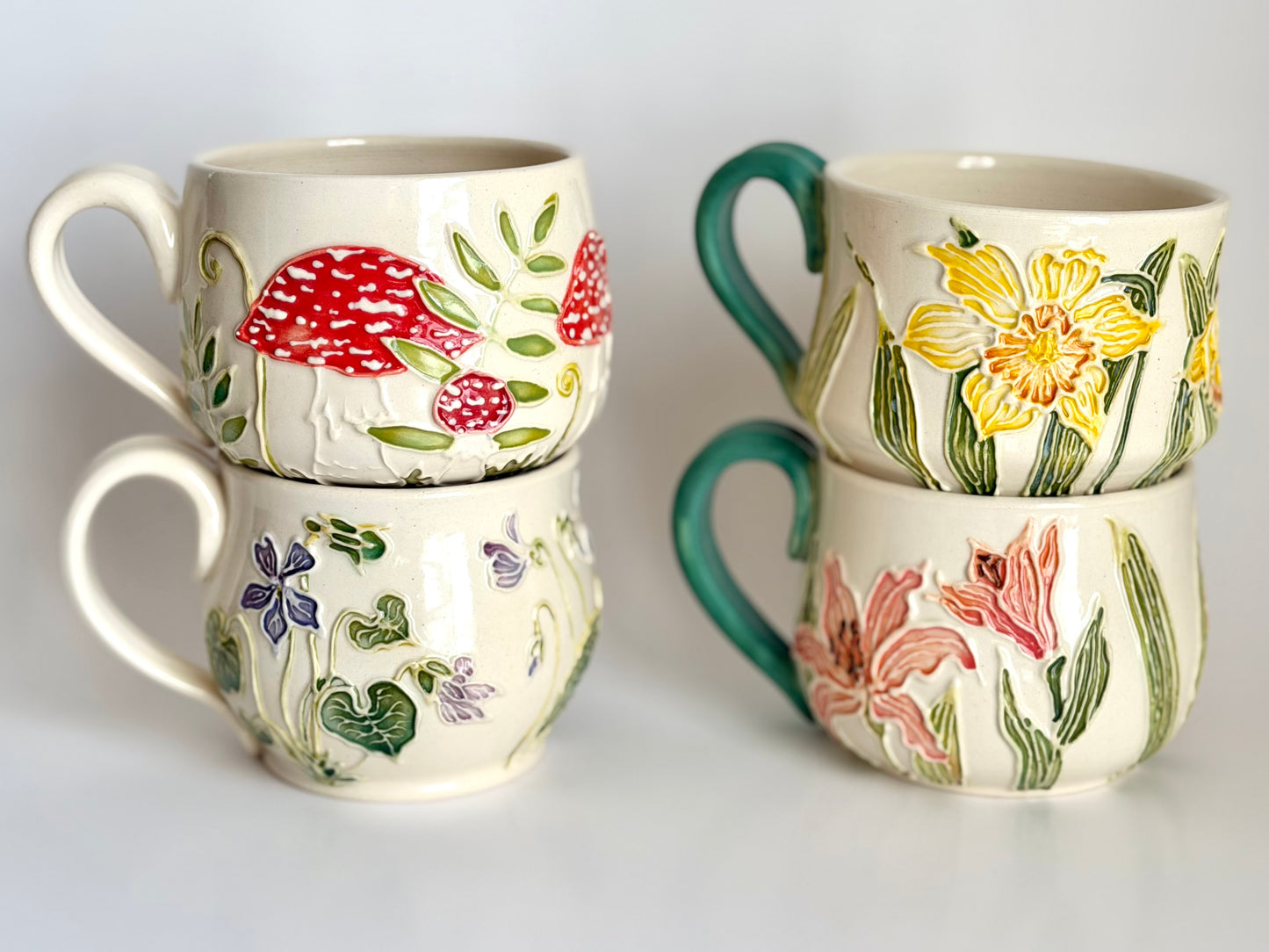 Botanical Mug: Honeybee & Daffodil "Fuck Ice" #4166