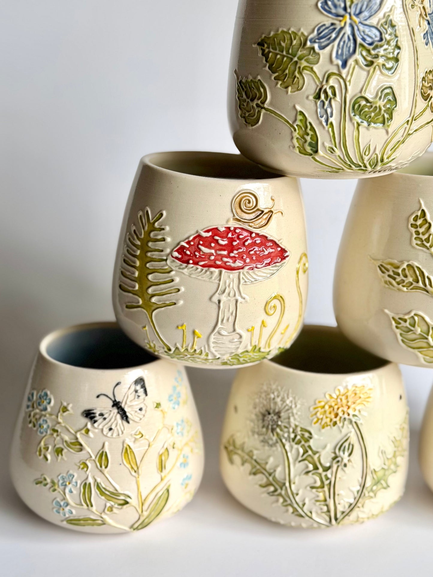 Botanical Cup: Mushroom & Fern #4139