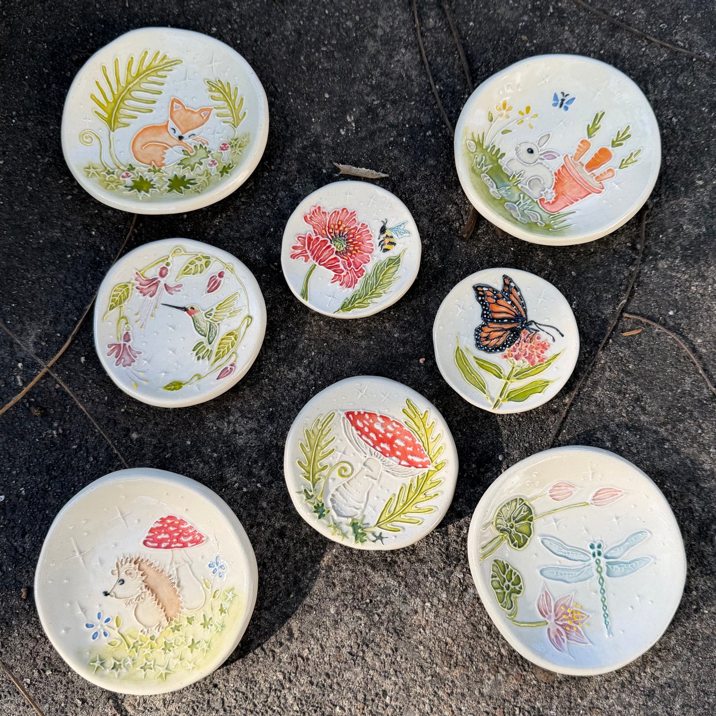 Trinket Dish Small: Poppy & Honeybee #4115