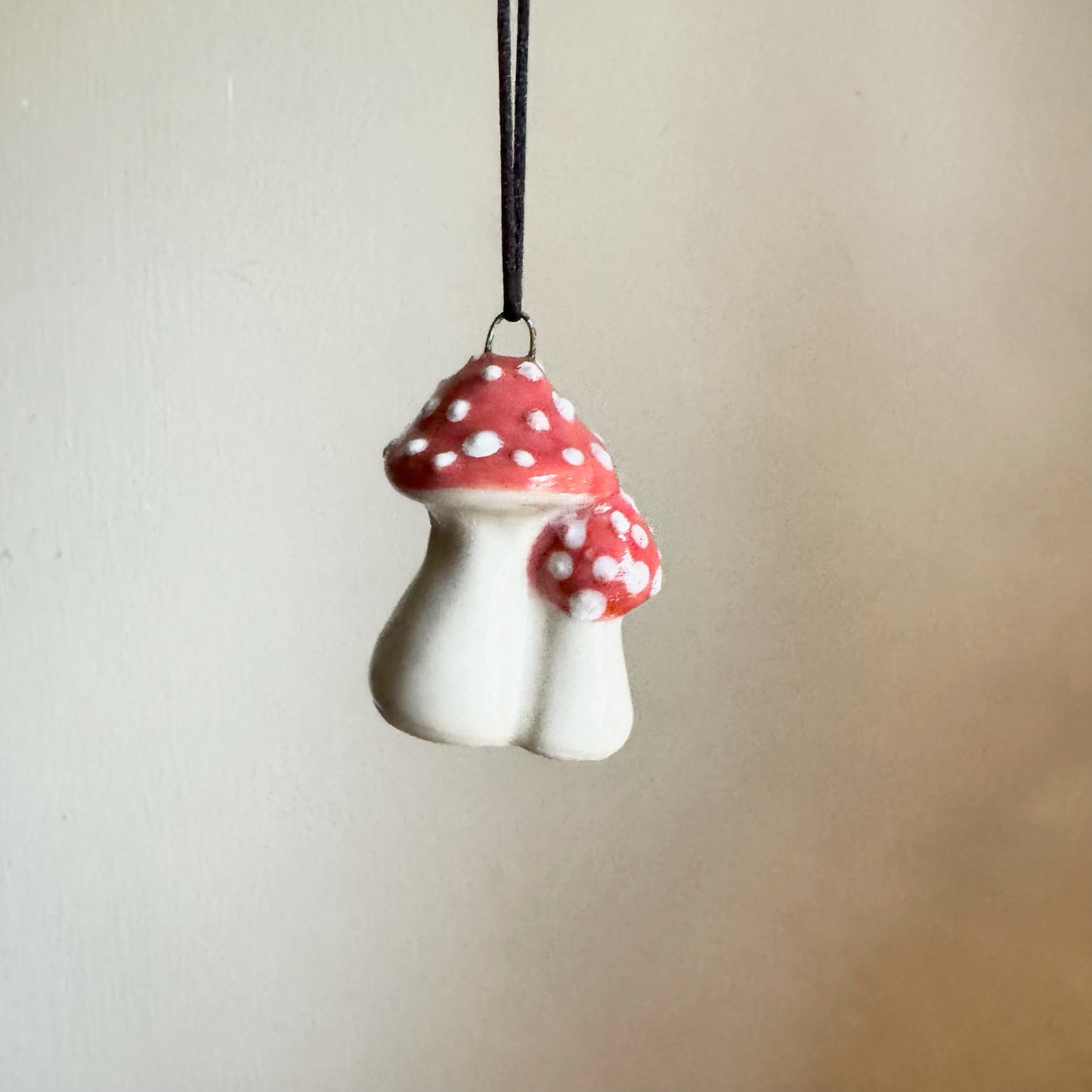 Double Mushroom Ornament - Light  #2080