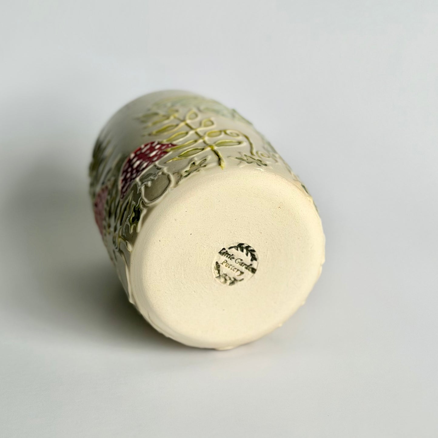 Botanical Travel Cup: Luna Moth & Mushroom, "Eat the rich" #4175