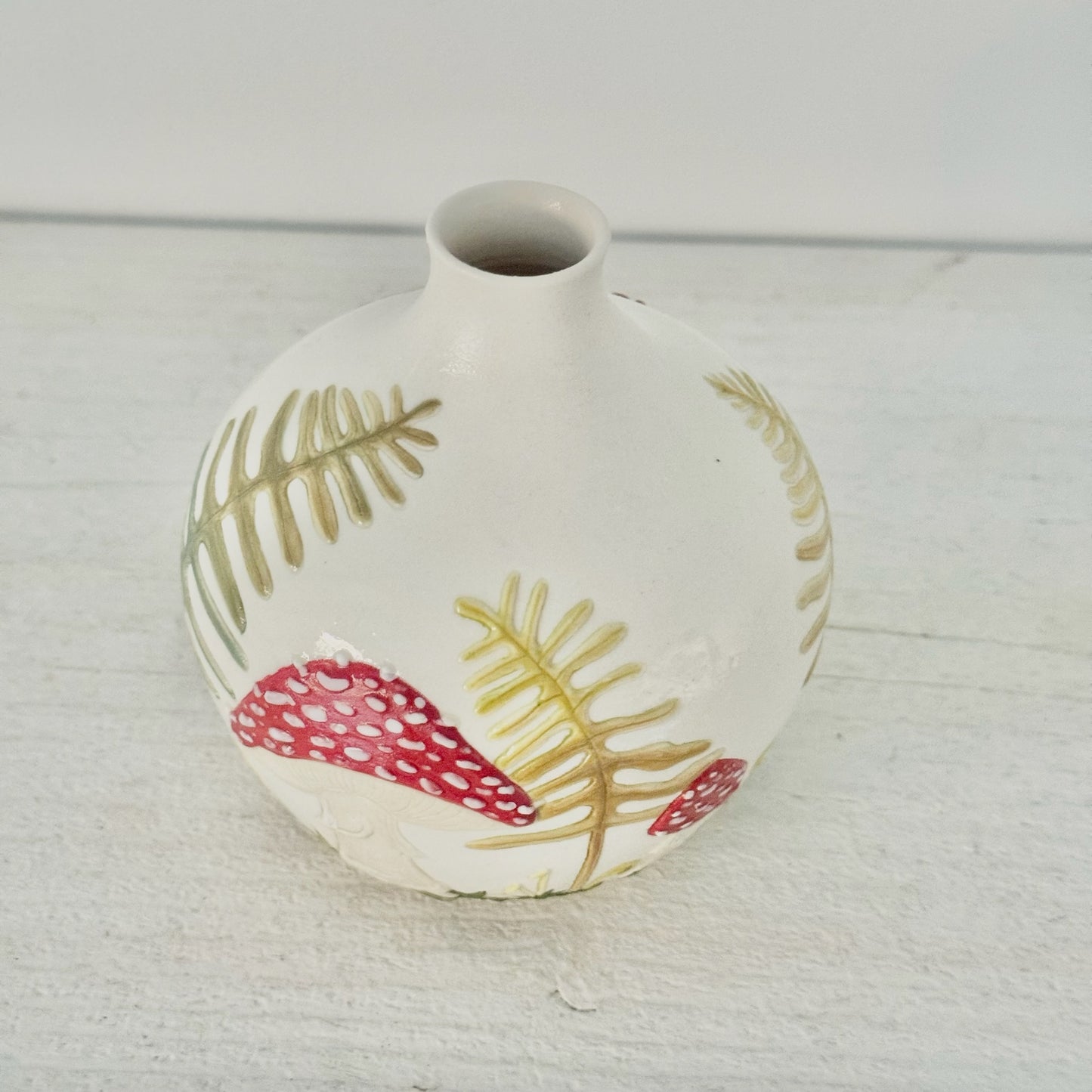 Fly agaric Mushroom &  Deer Fern  #4004