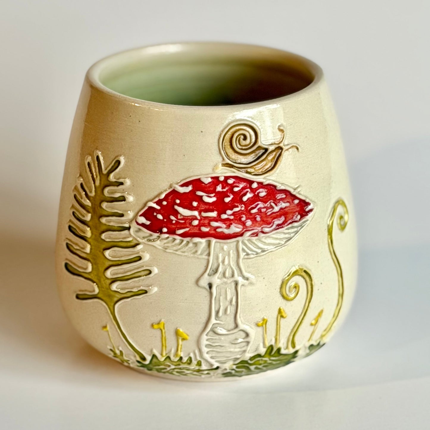 Botanical Cup: Mushroom & Fern  #4139