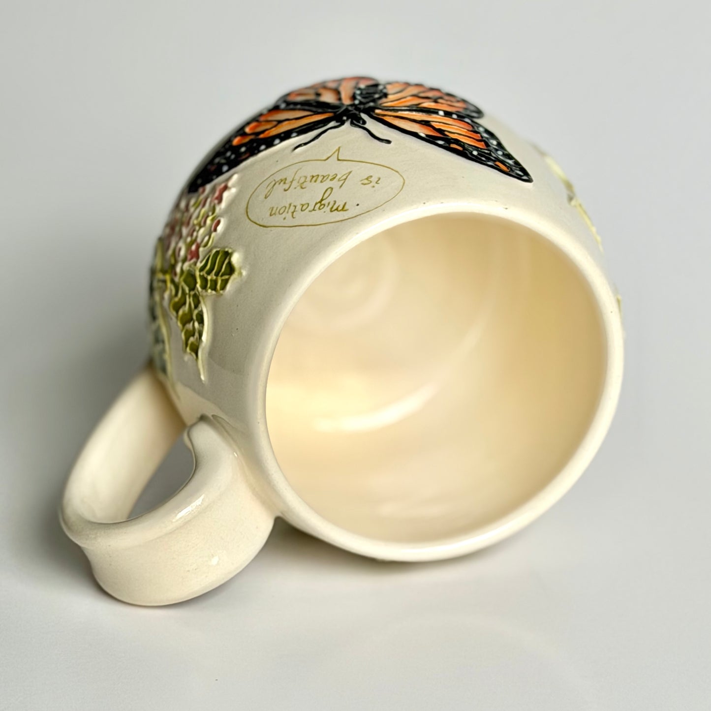 Botanical Mug: Monarch Lifecycle, "migration is beautiful” #4170