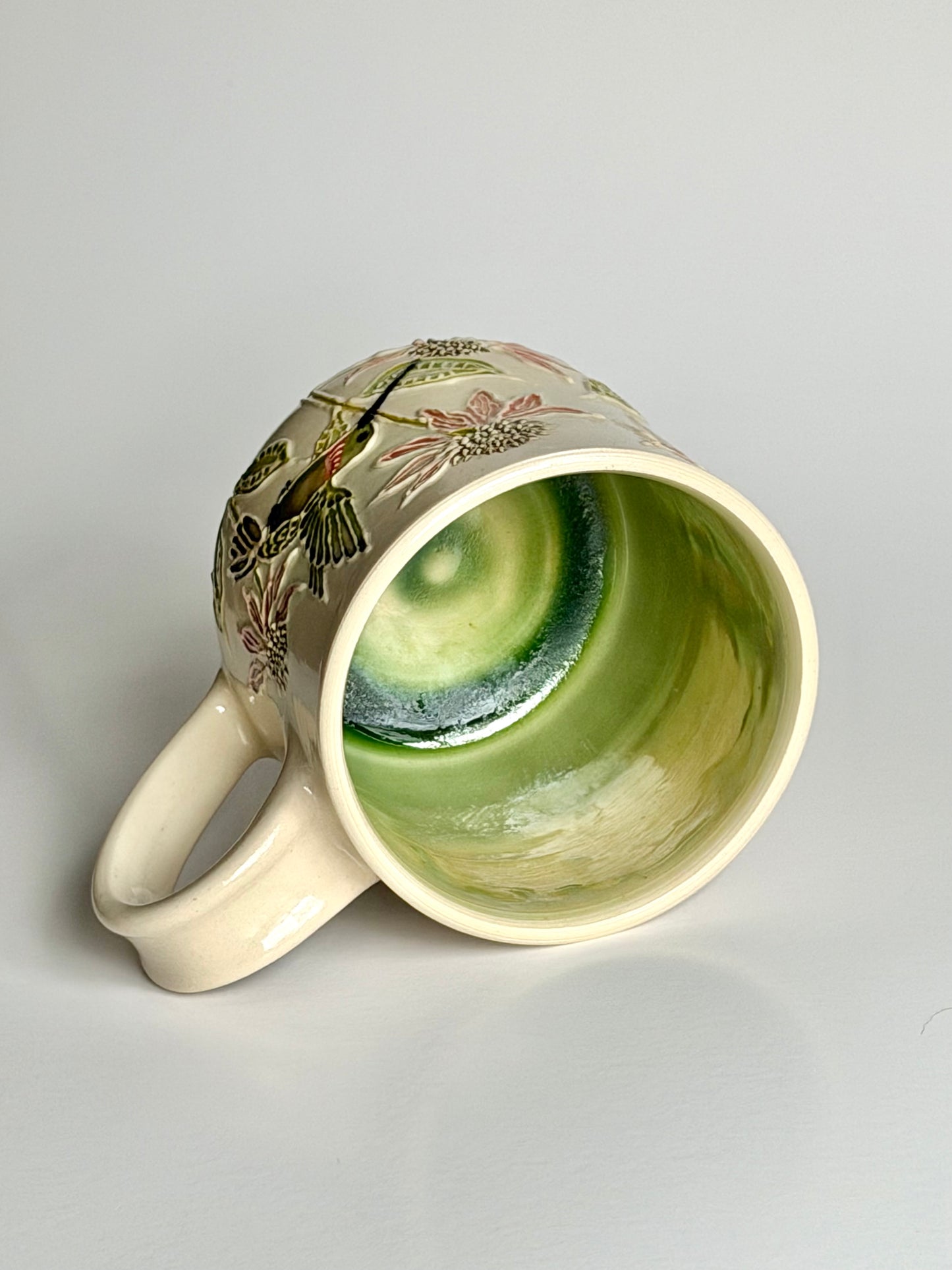 Botanical Mug: Hummingbird & Coneflower #4134