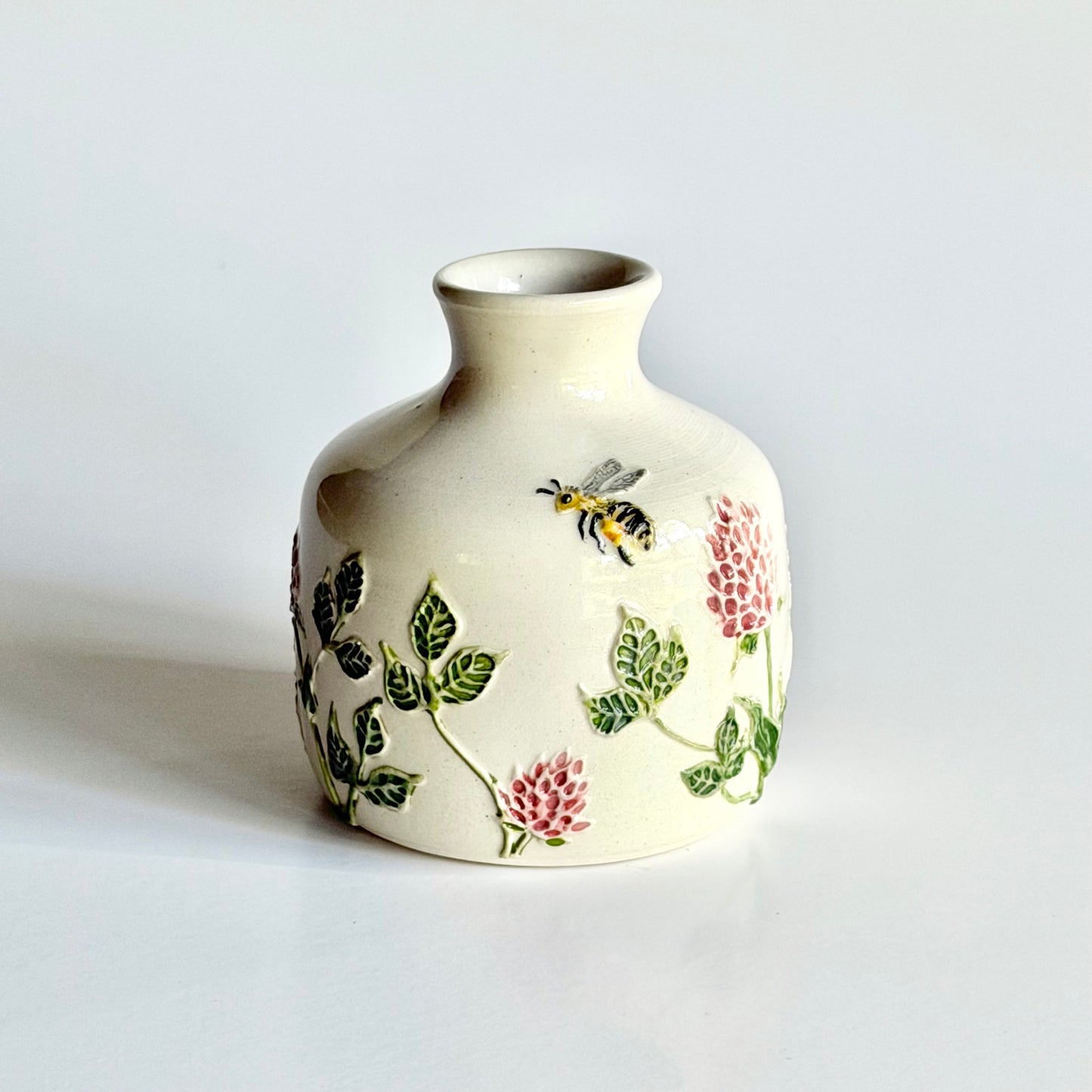Botanical Vase: Clover & Honeybee #4125