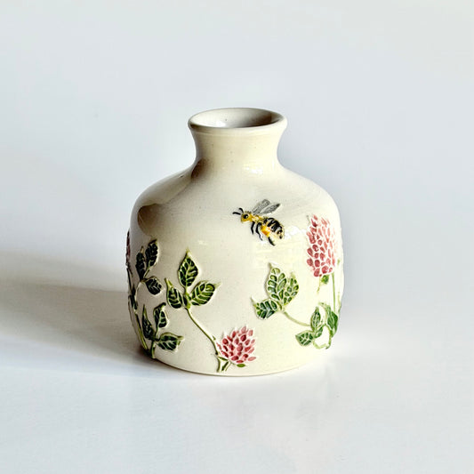 Botanical Vase: Clover & Honeybee #4125