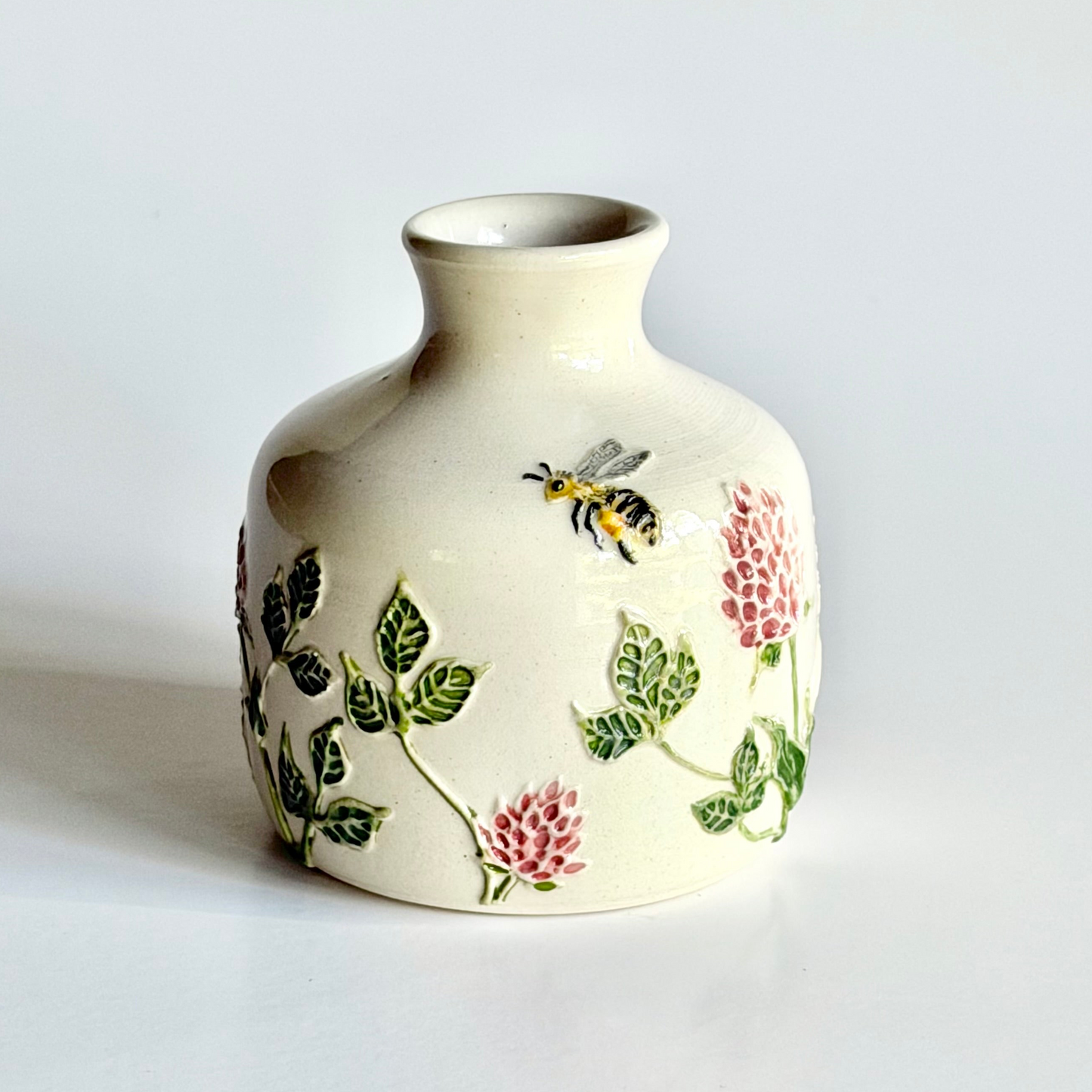 Botanical Vase: Clover & Honeybee #4125