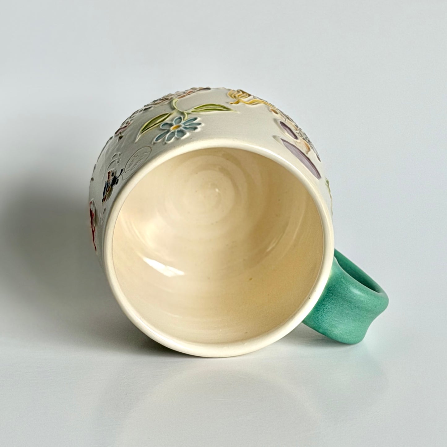 Botanical Mug: Earthworm & Ladybug, "compost the patriarchy" & "ladies first" #4173