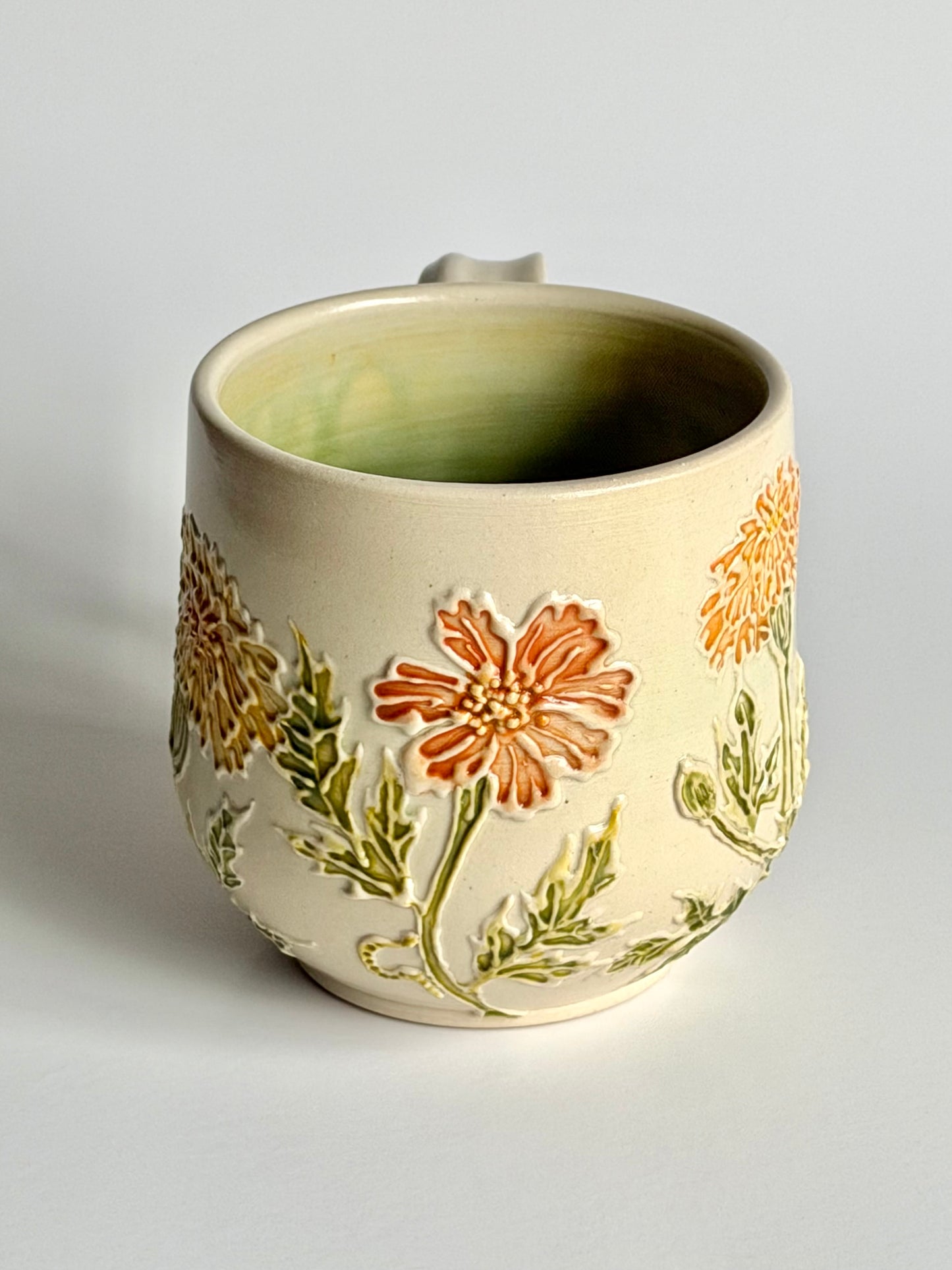 Botanical Mug: Marigold & Eastern Tailed Blue Butterfly #4133