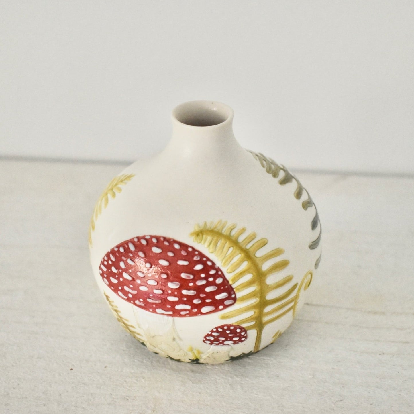 Fly agaric Mushroom &  Deer Fern  #4004