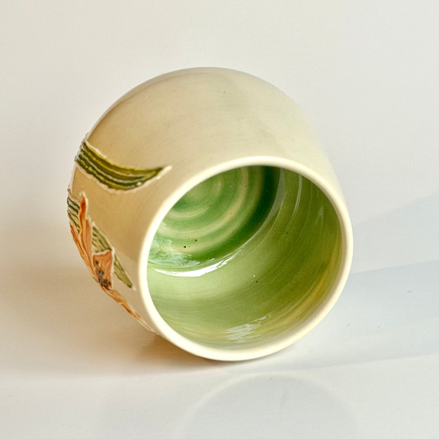 Botanical Cup: Daylily & Ladybug #4138