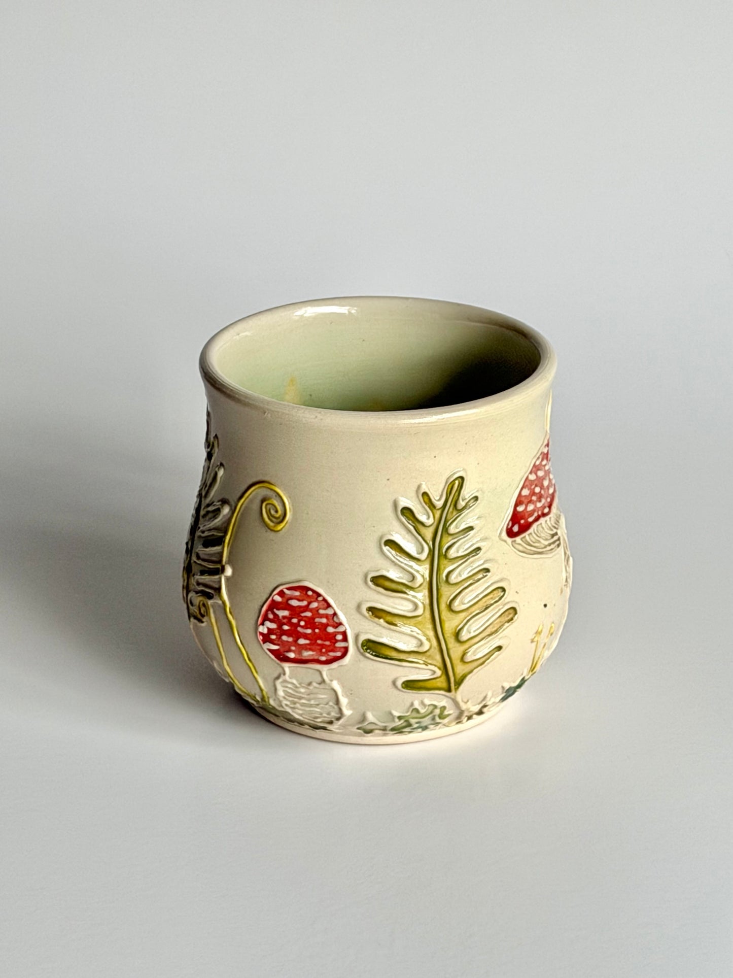 Botanical Mug: Mushroom & Fern  #4132