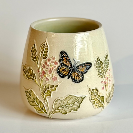 Botanical Cup: Monarch & Milkweed #4143