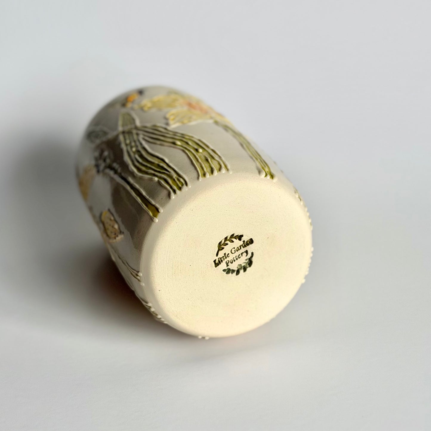Botanical Travel Cup: Honeybee & Daffodil, "fuck ice" #4174