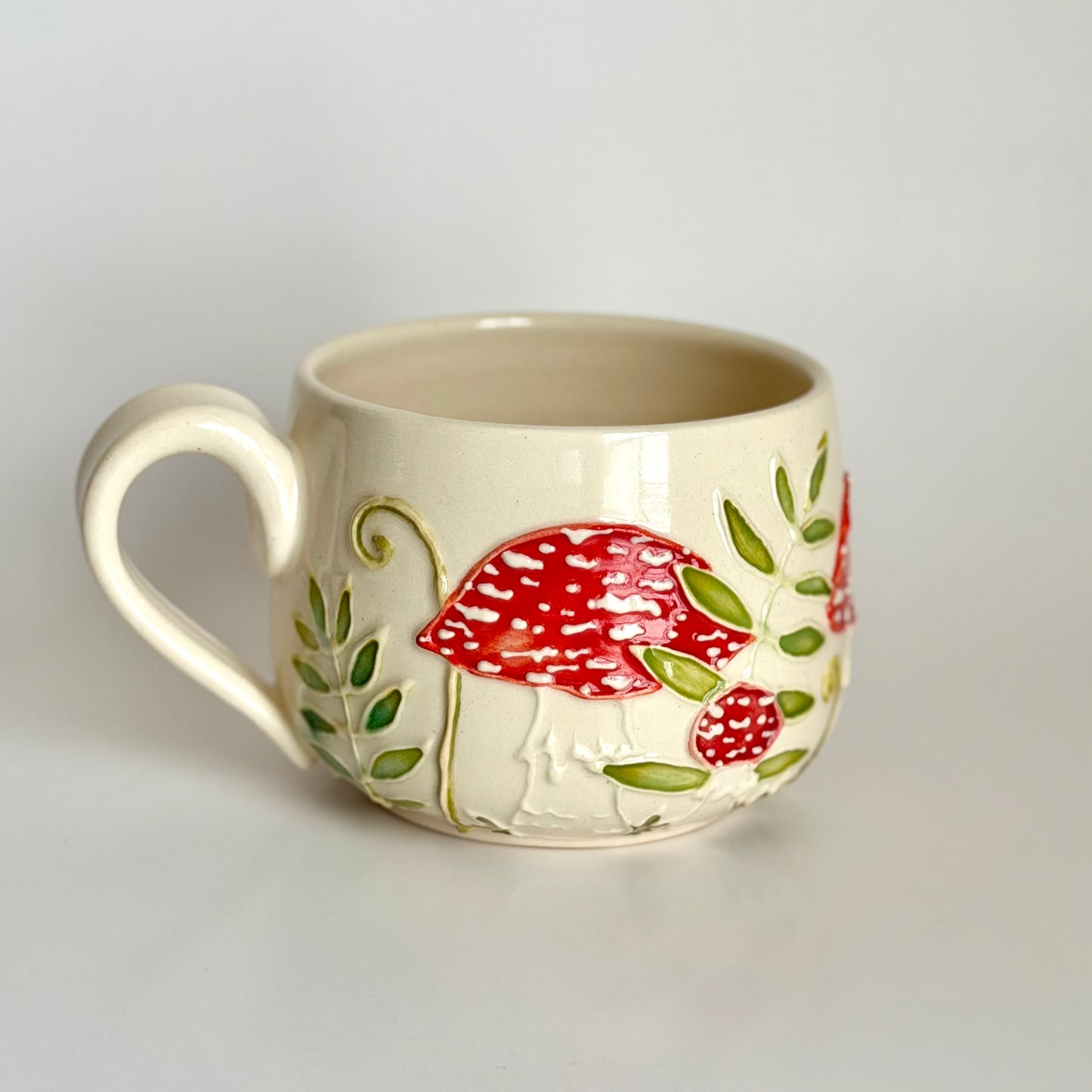 Botanical Mug: Luna Moth & Mushroom, "Eat the rich"  #4167