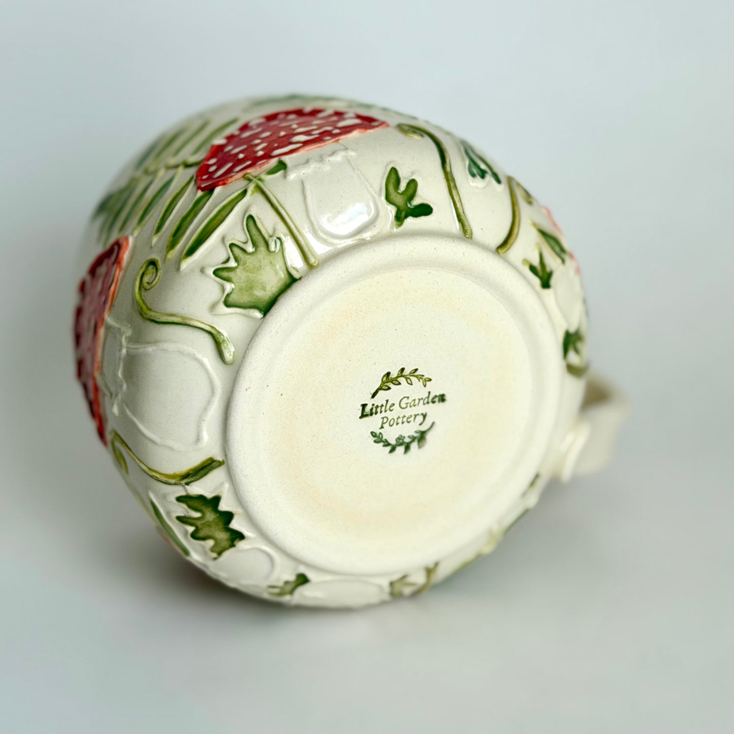 Botanical Mug: Luna Moth & Mushroom, "Eat the rich"  #4167