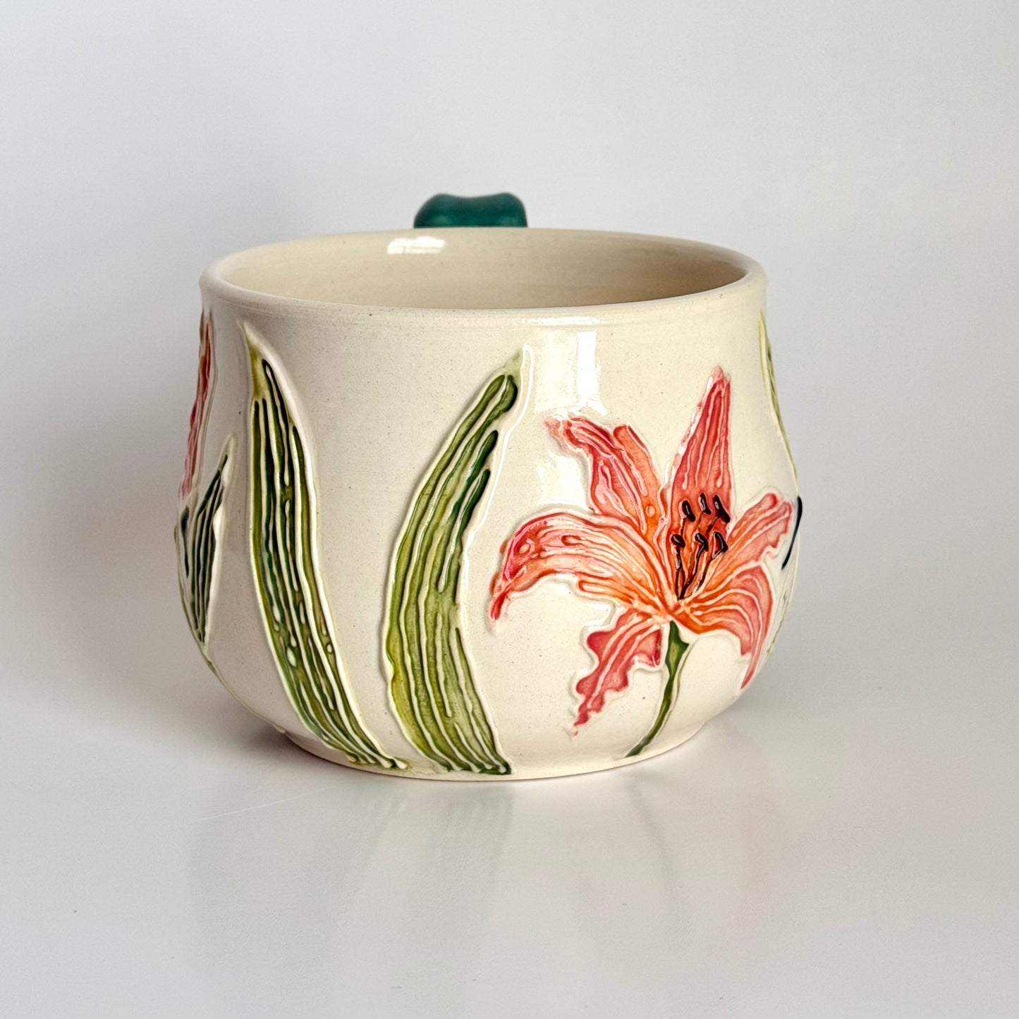 Botanical Mug: Hummingbird & Daylily, " I yearn for matriarchy” #4169