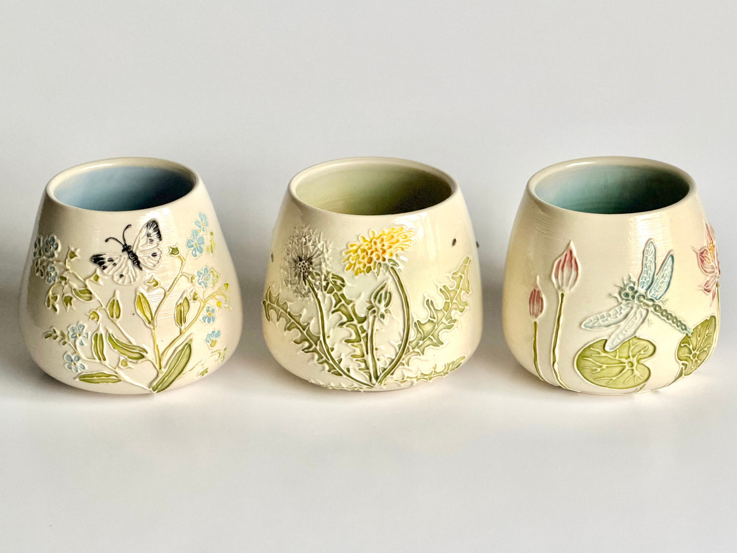 Botanical Cup: Dragonfly & Lotus #4135