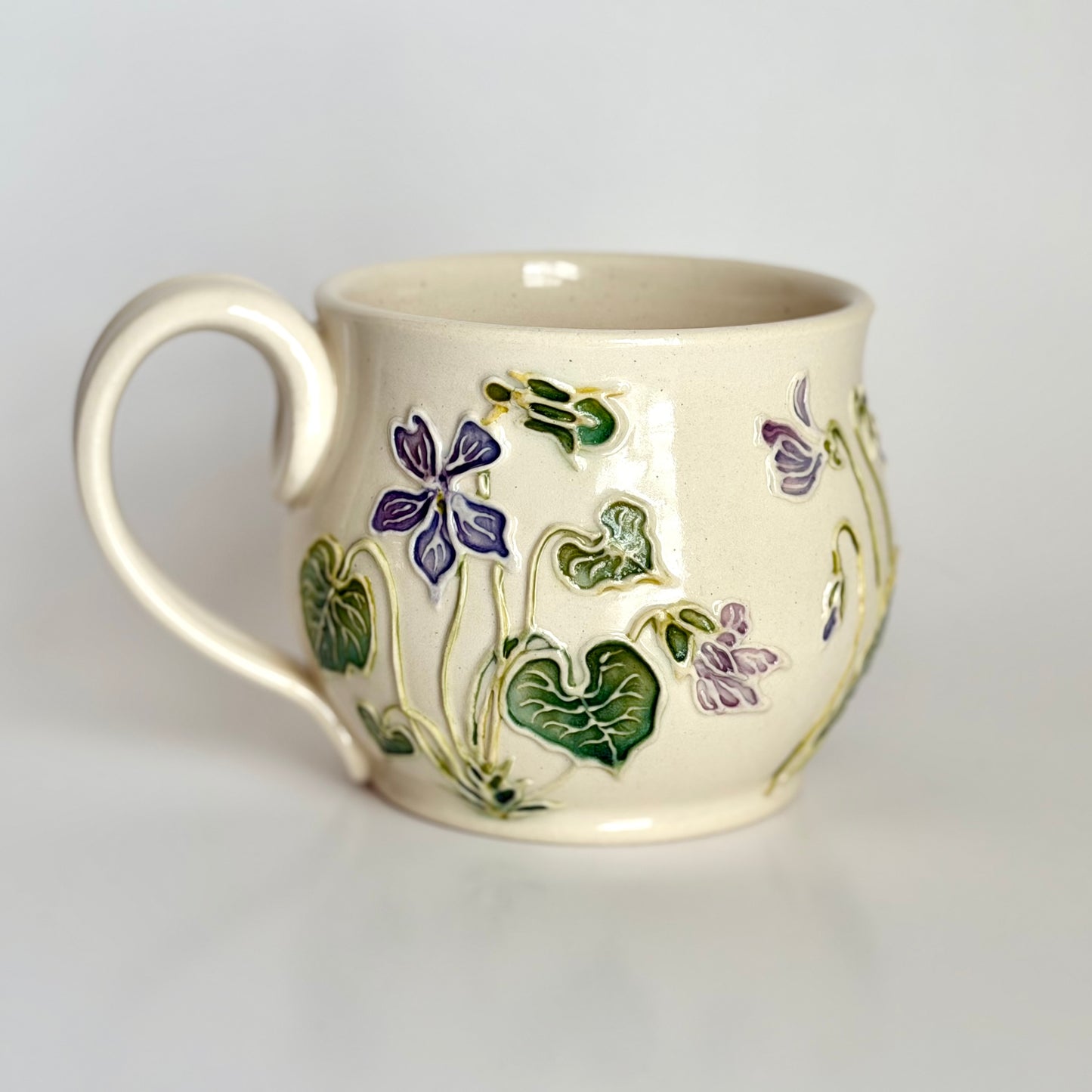 Botanical Mug: Buckeye Butterfly & Violet, "full of rage"   #4168
