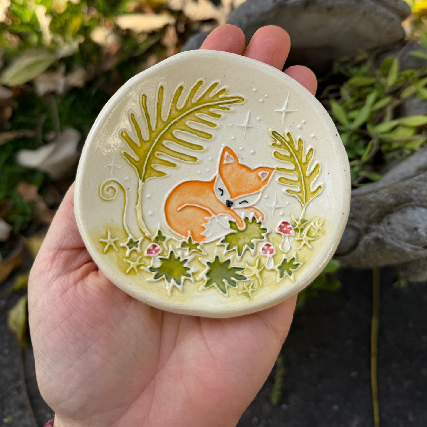 Trinket Dish Large: Forest Fox #4111