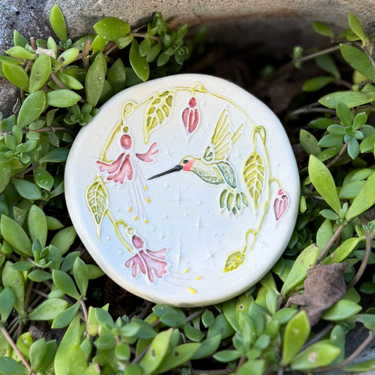 Trinket Dish Medium: Hummingbird & Fuchsia #4112