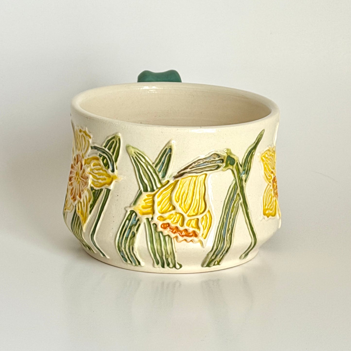 Botanical Mug: Honeybee & Daffodil  "Fuck Ice"  #4166