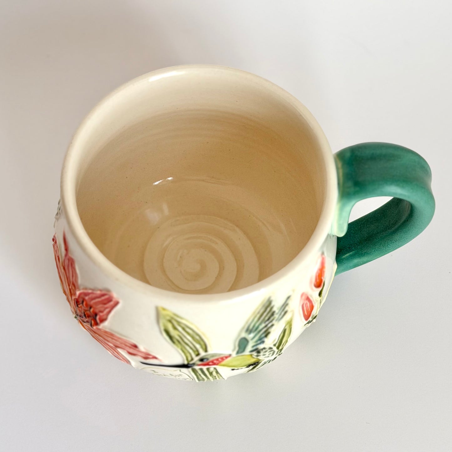 Botanical Mug: Hummingbird & Daylily, " I yearn for matriarchy” #4169