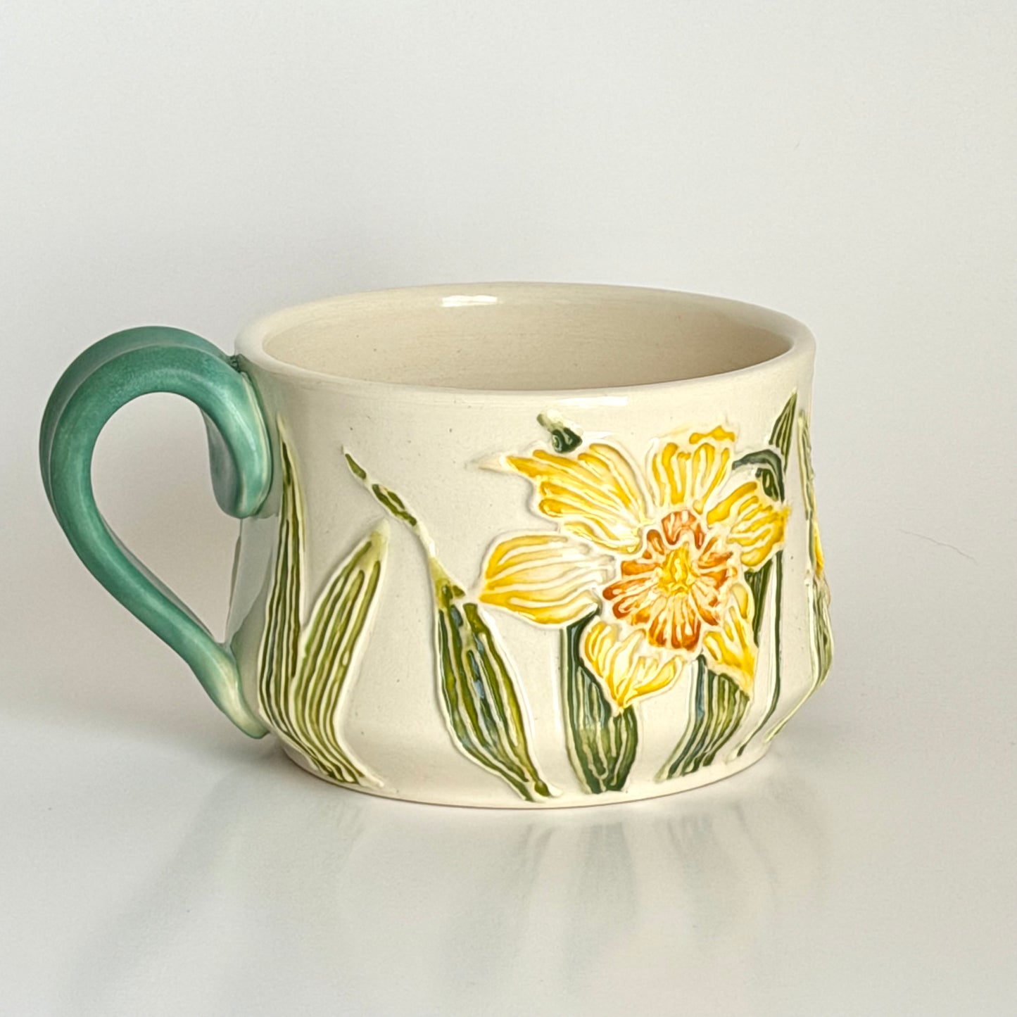 Botanical Mug: Honeybee & Daffodil  "Fuck Ice"  #4166
