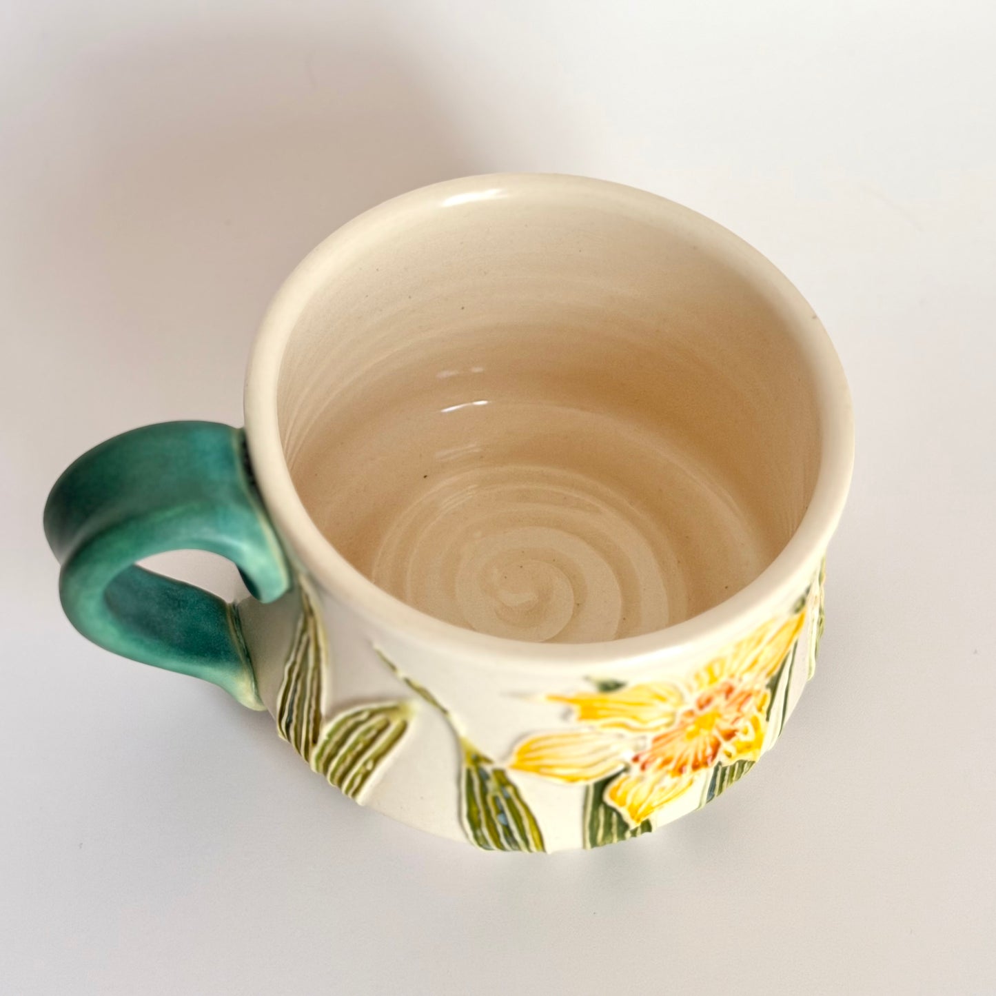 Botanical Mug: Honeybee & Daffodil  "Fuck Ice"  #4166