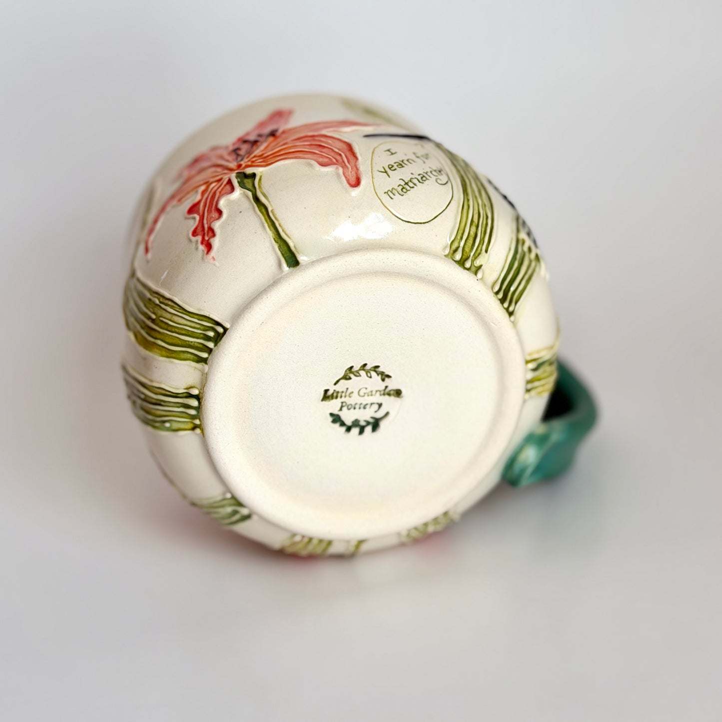 Botanical Mug: Hummingbird & Daylily, " I yearn for matriarchy” #4169