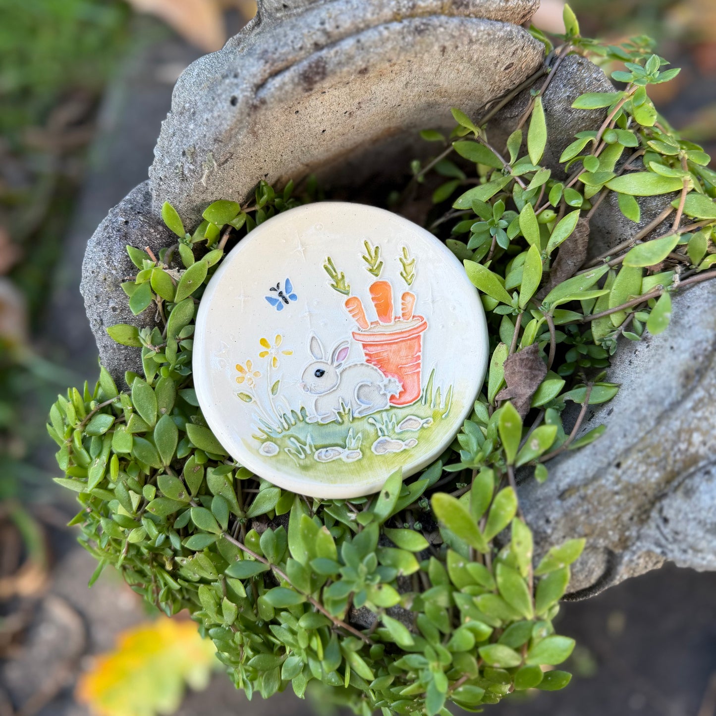 Trinket Dish Large: Garden Bunny #4110