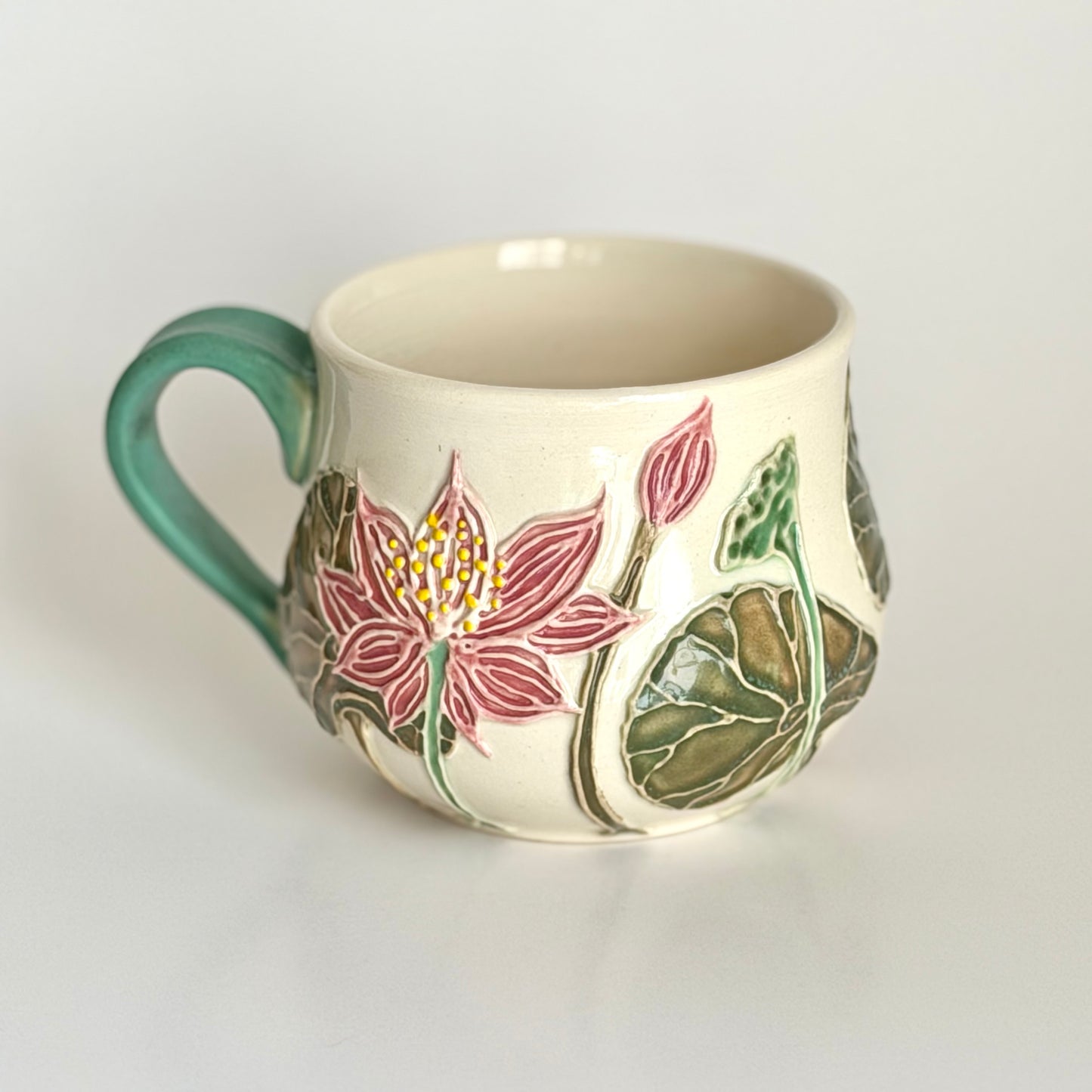 Botanical Mug: Dragonfly & Lotus #4162