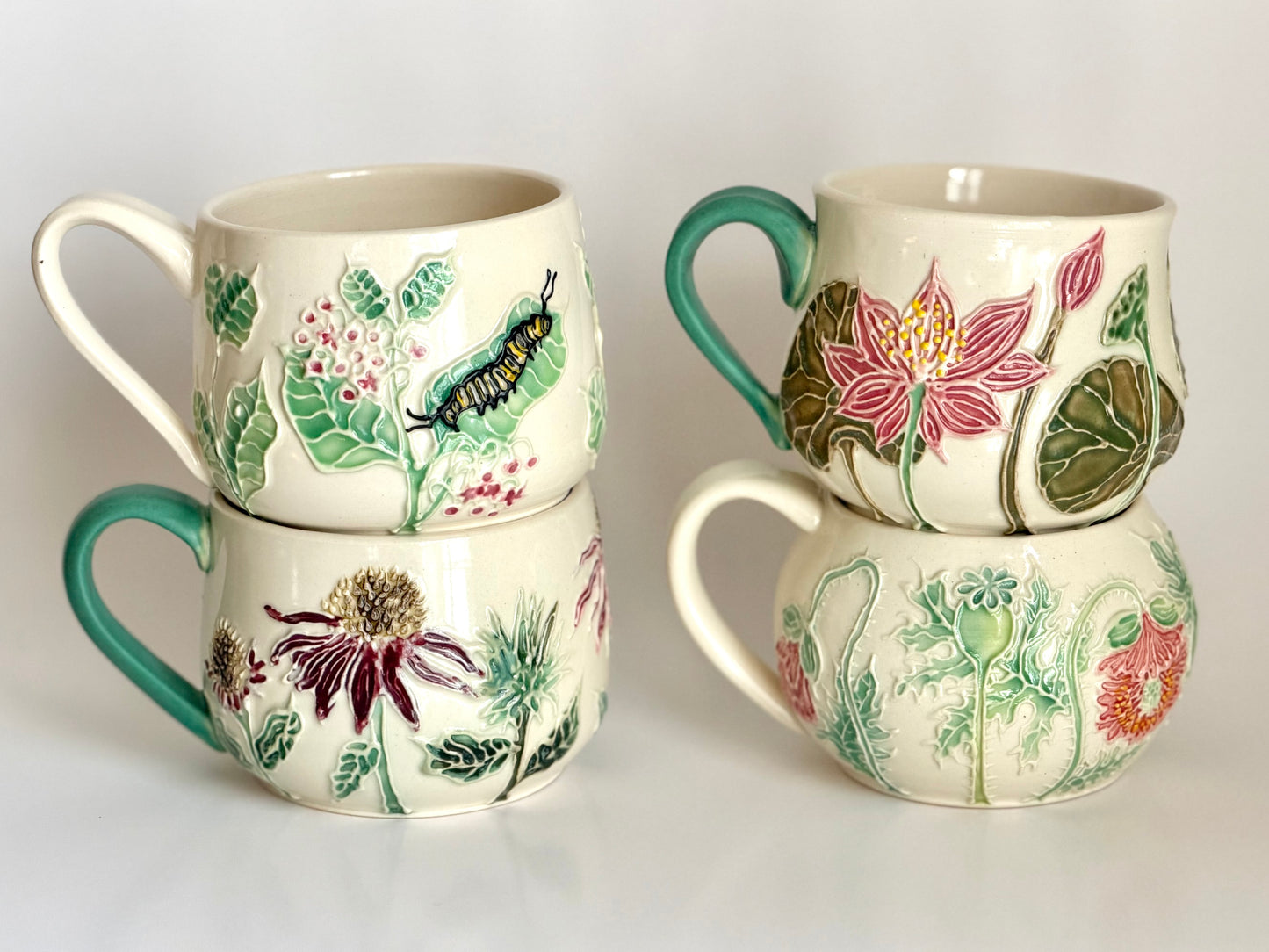 Botanical Mug: Goldfinch & Coneflower #4165