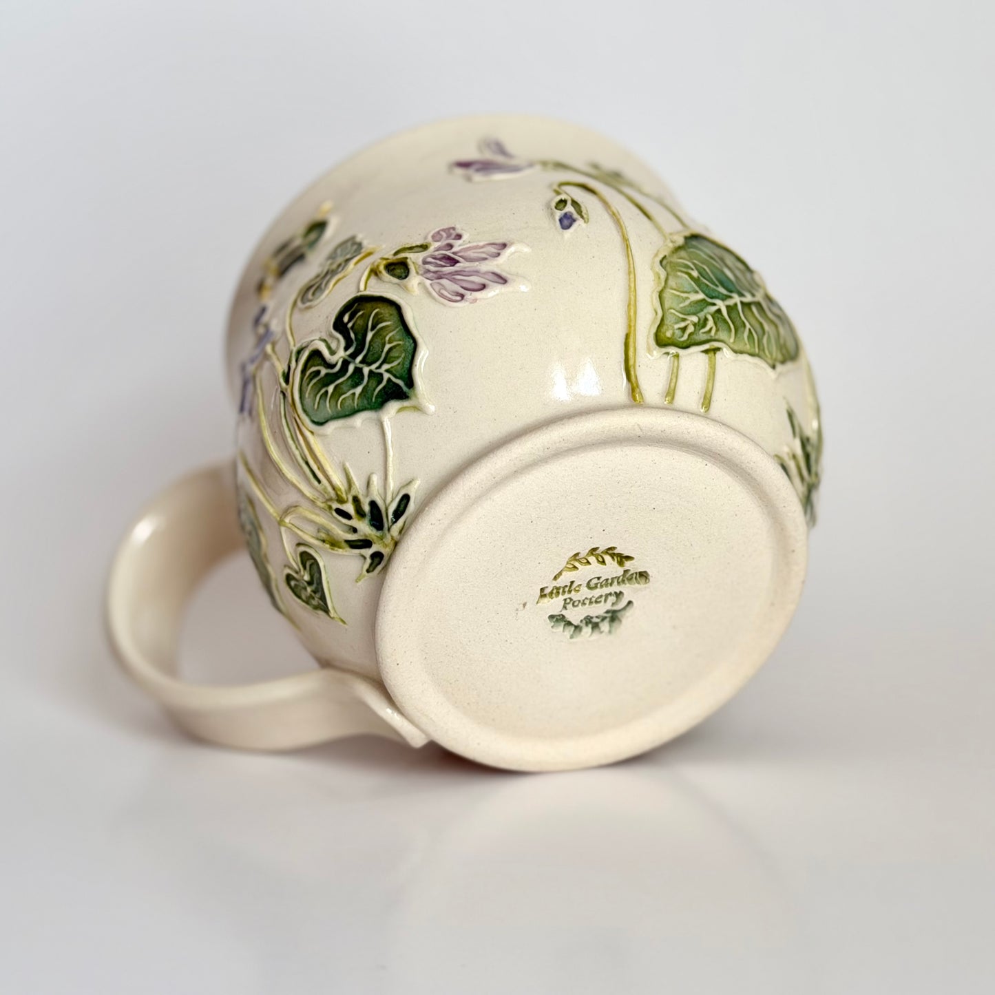 Botanical Mug: Buckeye Butterfly & Violet, "full of rage"   #4168