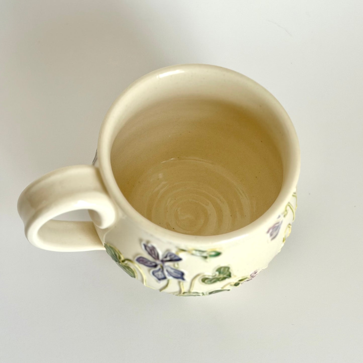 Botanical Mug: Buckeye Butterfly & Violet, "full of rage"   #4168