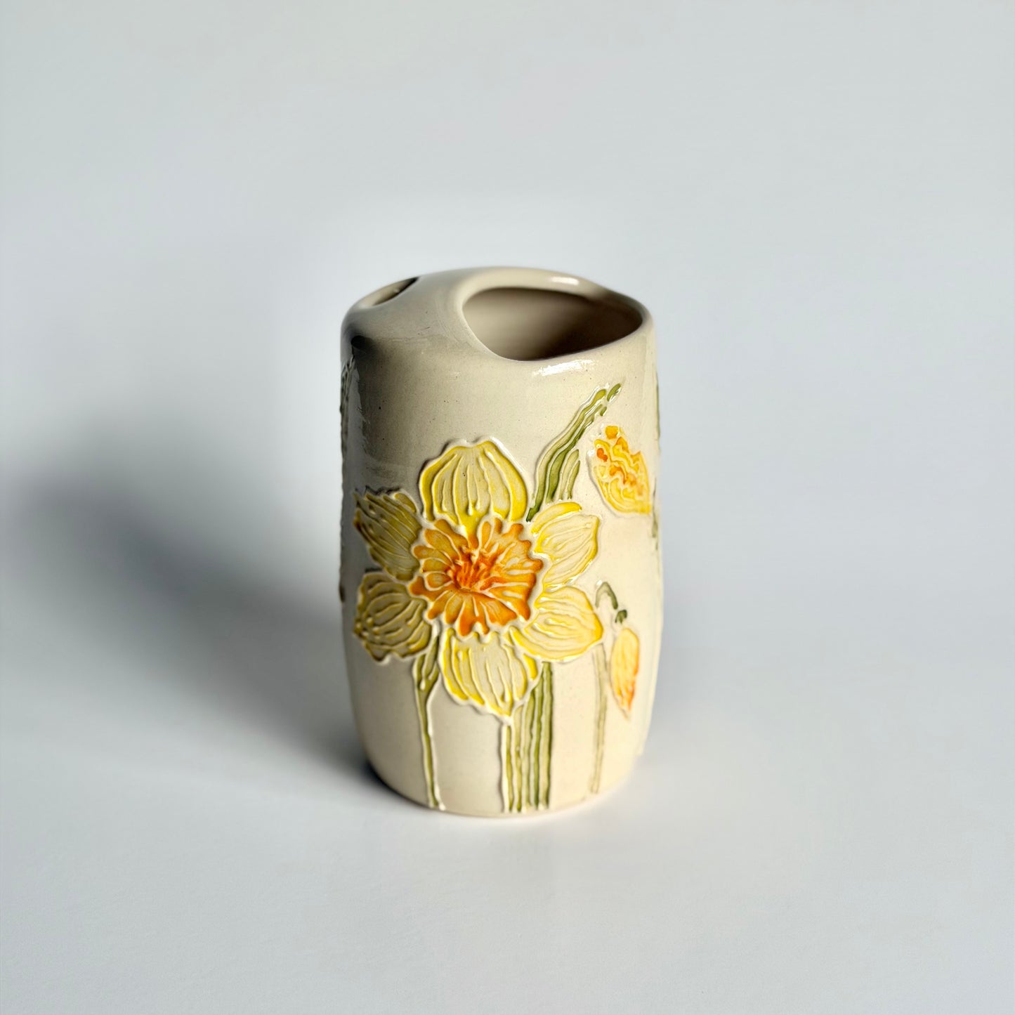 Botanical Travel Cup: Honeybee & Daffodil, "fuck ice" #4174
