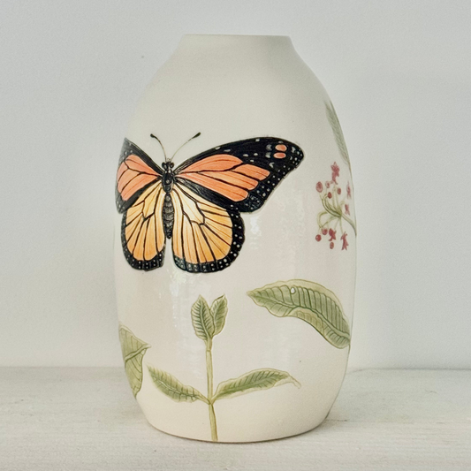 Monarch Lifecycle Vase   #4006