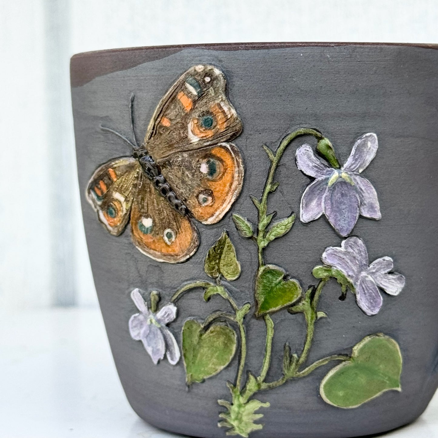 Violet & Buckeye Botanical Mug #4044
